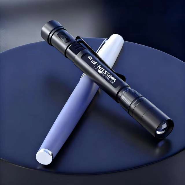 Powerful Rechargeable USB Charging Pen Flashlight Tactical Zoom & Clip Design Super Bright LED Waterproof for Outdoor Adventures