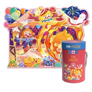 Cao cấp màu xanh tông ống Hộp Quà Tặng 28-48pcs ghép hình câu đố giáo dục phim hoạt hình tự làm đồ chơi với 2 cách chơi cho trẻ em - Product Image 2