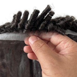Peluca de Cabello Humano Remy Afro Rizado Africano de 15 mm <span class=keywords><strong>para</strong></span> Hombre, <span class=keywords><strong>con</strong></span> Base de PU de Piel Delgada, <span class=keywords><strong>para</strong></span> Pegar - Product Image 2