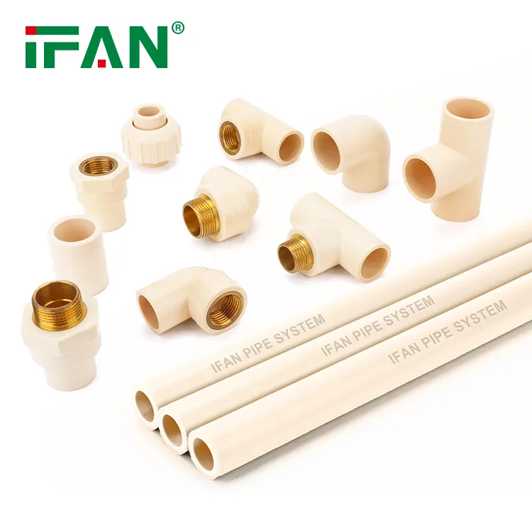 IFAN ASTM CPVC tabung plastik drainase Fitting 3 way 1 2 inci siku pn16 pipa Fitting PVC