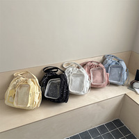 Mochila Escolar Estilo Universitario Coreano para Chicas, Gran Capacidad, Diseño Geométrico de Estrella de Cinco Puntas, Cierre de Cremallera, Dos Correas