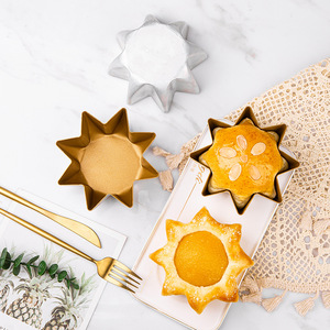 Star Shaped Octagonal Bread Mold Gold Non Stick Cake Mold Tool For Pandoro Baking - Product Image 1