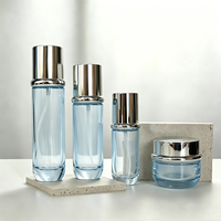 Bouteilles en verre vides de luxe de 40 ml, 100 ml, 120 ml, 50 g pour le soin de la peau, le sérum, l'emballage cosmétique, avec bouchon pompe