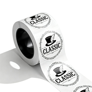 Nhà cung cấp Trung Quốc của Tùy chỉnh tự dính Nhãn dán nhãn cuộn giá thấp cho kính bông tai và dây chuyền moq 500Pcs - Product Image 1