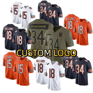 Maillot de football américain pour enfants, cousu # 34 <span class=keywords><strong>Payton</strong></span> # Collection complète 18 Williams pour garçons et filles, respirante, résistante aux déchirures, séchage rapide - Product Image 1