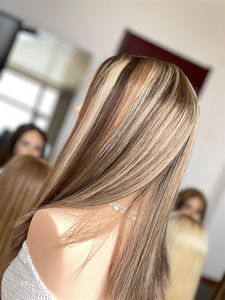 Factory Wholesale Super Slight Layer 18 Inch HD <b>Lace</b> <b>Blonde</b> Golden Hair Jewish <b>Wigs</b> <b>Lace</b> Top Israel Kosher <b>Wig</b> - Product Image 5