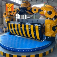 Wahana Hiburan Robot Kuning Bumblebee Portabel yang Dipasang di Trailer, Wahana Karnaval untuk Dijual