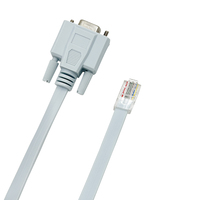 Cable de Conexión KICO DB9 a RJ45 para Consola, Carcasa Redonda de ABS, 1.5m, para Router y Switch de Red
