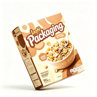 Scatola di Cartone per Cereali con Stampa Personalizzata del Logo, Scatola per Conservazione Cereali, Scatola Ecologica per Biscotti