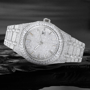 Montres automatiques mécaniques de luxe pour hommes, serties de diamants et de moissanite VVS, collection de montres de créateurs en gros - Product Image 1