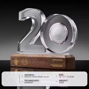 Piala Penghargaan Kaca dengan Alas Kayu Kosong JN, Trofi Penghargaan Kristal dengan Alas Kayu untuk Ukiran Suvenir - Product Image 6