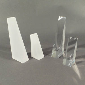 Bloco de Exibição de Joias em Acrílico Transparente Inclinado, Tamanho Personalizado, Prisma Triangular em Acrílico Fosco - Product Image 6