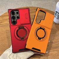 Coque de téléphone magnétique avec support pour Samsung S26 S25 S24 S23 S22 S21 Ultra Plus, étui de protection avec anneau pour Samsung S24 S23 S21 FE