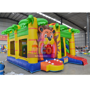 Castillo Inflable con Tobogán para Exteriores, Diseño de Jungla con Leones, Castillo Hinchable con Tobogán - Product Image 3