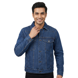 La meilleure veste en jean personnalisée de style High Street du fabricant pour hommes tout dernier modèle de vêtements d'hiver - Product Image 1