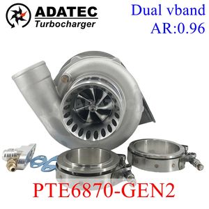 PTE6870 GEN2 Dual Vband 0.96AR kinerja Turbocharger keramik Dual Ball Bearing kualitas tinggi turbin PTE 6870 - Product Image 2