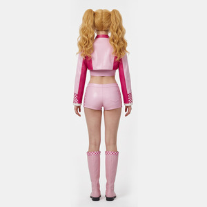 Conjunto de traje de carreras de princesa Brigitte, disfraz de Cosplay rosa para juego de rol de Anime - Product Image 3