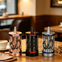 Kit Chicha Portable d'Extérieur Lyu, Design Givré Miroir, en Alliage d'Aluminium Durable, Écologique, Prise Japonaise, 1 Tuyau, Coffret Cadeau
