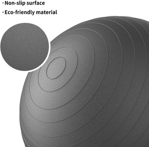 Pelota de Yoga Pilates de Alta Calidad, Duradera y Antideslizante de 55 cm, con Logotipo Personalizado, de PVC, para Ejercicios de Entrenamiento Físico en Gimnasios - Product Image 2