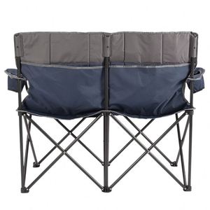 Outdoor Furniture Portable <b>Folding</b> Double <b>Chair</b> High-Back Casual Fishing and Camping Oxford Cloth Cotton-<b>Padded</b> - Product Image 5
