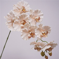 Vente chaude, orchidée artificielle Phalaenopsis à 9 têtes en latex à toucher réel, impression 3D, fleurs d'orchidées papillon pour la décoration de la maison et des mariages