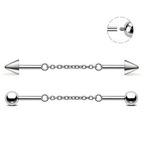 חדש 14 גרם f136 טיטניום cz שרשרת שורת טיטניום cz מצופה זהב פנימי מברך פנים עבור תכשיטי גוף החתונה של ילדים - Product Image 1