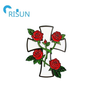 Fabrication de métal maçon épinglette rouge <span class=keywords><strong>Rose</strong></span> <span class=keywords><strong>Croix</strong></span> <span class=keywords><strong>Croix</strong></span> maçonnique franc-maçonnerie épingle insigne Logo personnalisé <span class=keywords><strong>Rose</strong></span> fleur bijoux broche broche - Product Image 4