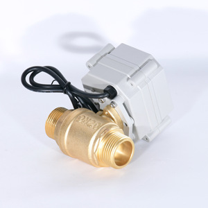 Vanne à boisseau sphérique électrique 3/4 po en laiton, double filetage, type flottant, pour eau, air, gaz, température normale, usage industriel alimentaire - Product Image 2