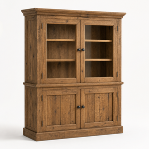Vintage Industrial Style Solid Wood Display Storage <b>Cabinet</b> <b>Rustic</b> Charm Urban Edge Hutch Buffet Dresser Living Room Kitchen - Product Image 1