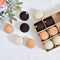 Juego de Adornos Navideños de Bolas Flocadas de Alta Calidad de 6 cm, Decoraciones para Árboles con Tacto de Terciopelo Suave, Adornos Colgantes para Navidad, Hogar, Fiestas