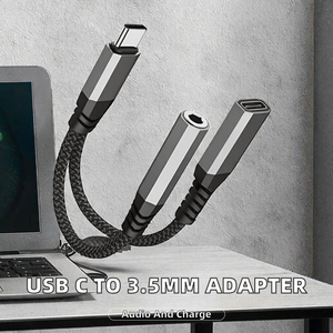 <span class=keywords><strong>Adaptador</strong></span> <span class=keywords><strong>de</strong></span> Carga y Auriculares 2 en 1 USB-C a 3.5mm, <span class=keywords><strong>de</strong></span> Aleación <span class=keywords><strong>de</strong></span> Aluminio Gris, Carga Rápida PD <span class=keywords><strong>de</strong></span> 60W <span class=keywords><strong>para</strong></span> <span class=keywords><strong>iPhone</strong></span> 15/16/17 Pro Max, OEM <span class=keywords><strong>de</strong></span> Fábrica - Product Image 2