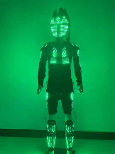 Nuevos <span class=keywords><strong>disfraces</strong></span> LED hechos a mano para DJs y ropa de escenario Atractivo atuendo de actuación de Cosplay con características de baile iluminadas - Product Image 2