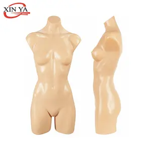 Lifelike Female Half Body Headless Plastic Torso Mannequin (#907)