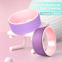 Roue de yoga en silicone robuste pour Pilates, massage du dos, rouleau de massage de la colonne vertébrale pour salle de sport, studio, vente en gros, approvisionnement OEM en vrac