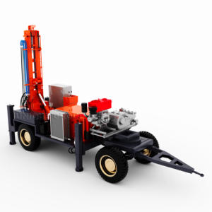 Foreuse à roues UNIQUE de 180m pour machine de forage de puits en eau profonde - Product Image 2