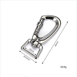 DWDP-HBC27 Self Swivel Rock Climbing Carabiner Aviation Aluminum Dog Leash Carabiners Auto Locking 4KN Swivel Snap Hook
