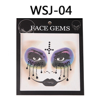 Heet nieuw product: Valentijnsdag, Pasen, Halloween kristallen diamanten strass stickers voor gezicht en ogen