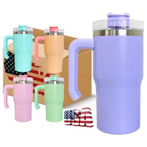 Vacuum <b>Insulated</b> Stainless Steel Candy Color Kids 20oz Travel Tumbler with Handle for Sublimation Transfer - Product Image 4