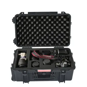 户外防水塑料硬手提箱，带泡沫包装，索尼-NP-F电池FE镜头FS5 FS7 FX6 PMW-300镜头相机