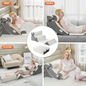 Thương mại điện tử Hot Bán có thể tháo rời Bìa Foam 8 cái chỉnh hình giường Wedge gối đặt cho sau khi phẫu thuật