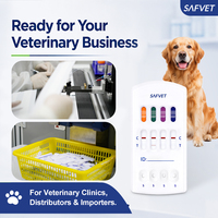 Kit de test vétérinaire 4-en-1 CPV CDV GIA CCV pour chiens, test de diagnostic vétérinaire pour le parvovirus canin, la maladie de la peste canine, la giardiose et le coronavirus canin