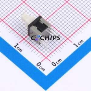 PB12E06317 Push Button Switch Through hole Component (THT) Switch Double Pole Double Throw Square Plunger Through Hole 100mA - Product Image 2