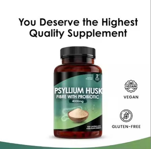 Capsules de poudre de psyllium pour un ventre plat, complément alimentaire naturel, enzymes digestives, équilibre du microbiome, haute absorption - Product Image 6