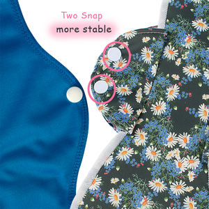 Serviettes hygiéniques ailées réutilisables en coton biologique Taille L XL XXL Protections anti-fuite absorbantes <span class=keywords><strong>pour</strong></span> la peau Serviettes menstruelles à usage quotidien <span class=keywords><strong>pour</strong></span> femmes - Product Image 5