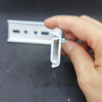 Support métallique flexible et extensible en forme de L, robuste et réglable, pour tissu de store vertical ou rideau de 127 mm de large