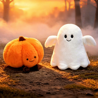Peluche fantôme d'Halloween, coussin décoratif mignon, jouet en peluche chauve-souris et corbeau de dessin animé, cadeau de fête, décoration