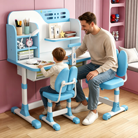 Ensemble de bureau et de chaises pour enfants RHS-DC20 combinaison de meubles créatifs pour enfants bureau d'écriture avec étagère