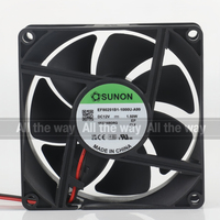 Kipas Pendingin Sunon Baru 5V 24V 48V DC 12V 1.5W AC EC 8025 80X80X25MM 8CM Ultra-senyap Bantalan Bola Ganda 2-kabel EF802511-1000U-A99