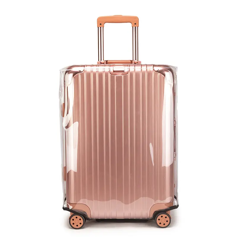 स्पष्ट pvc सूटकेस सामान में रक्षक 18-30 इंच की यात्रा पारदर्शी सूटकेस सामान ट्रॉली बैग कवर