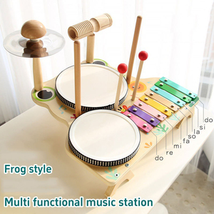 Montessori Đa-Chức năng gỗ trống Bộ ếch âm nhạc bảng trò chơi cho giáo dục học tập cho trẻ em & trẻ em trai & cô gái - Product Image 4